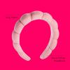 imageConair Spa Makeup and Face Washing Headband Pink Bubble Design 1 Count UltraAbsorbent Microfiber Headband for Washing Face Soft Terry Cloth NoSqueeze NoPull Band Gentle on Hair and HeadPink
