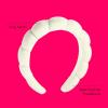 imageConair Spa Makeup and Face Washing Headband Pink Bubble Design 1 Count UltraAbsorbent Microfiber Headband for Washing Face Soft Terry Cloth NoSqueeze NoPull Band Gentle on Hair and HeadIvory
