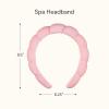 imageConair Spa Makeup and Face Washing Headband Pink Bubble Design 1 Count UltraAbsorbent Microfiber Headband for Washing Face Soft Terry Cloth NoSqueeze NoPull Band Gentle on Hair and HeadPink