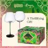 imageDragon Glassware x Wicked Wine Glasses  18 oz Crystal Wine Glass Set of 2  Unique Drinkware Gift for Musical Lovers  Wicked Movie Gifts