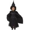 imageWicked Elphaba Dress for Girls Premium Official Costume Black Dress with Purple Accents and Layers for Gorgeous Volume Includes Hat and Cape Amazon Exclusive