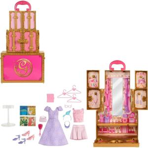 imageMattel Universal Pictures Wicked Glindas Glamorous Closet with 2 Unique Looks Surprises ampamp 13 Accessories Inspired by The Movie
