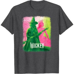 imageWicked UnisexKids Movie TieIn TShirt Black Small Short Sleeve Crew Neck Tonal Effect Movie DesignDark Heather Grey