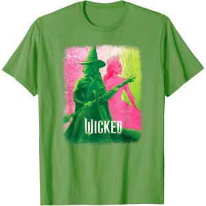 imageWicked UnisexKids Movie TieIn TShirt Black Small Short Sleeve Crew Neck Tonal Effect Movie DesignGrass Green