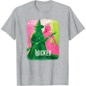 imageWicked UnisexKids Movie TieIn TShirt Black Small Short Sleeve Crew Neck Tonal Effect Movie DesignHeather Grey