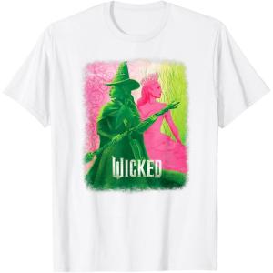 imageWicked UnisexKids Movie TieIn TShirt Black Small Short Sleeve Crew Neck Tonal Effect Movie DesignWhite