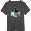 imageWicked Defy TShirt  Black Small Unisex Short Sleeve VNeck Modern Letter Print Movie TieIn HolidayDark Heather Grey