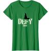 imageWicked Defy TShirt  Black Small Unisex Short Sleeve VNeck Modern Letter Print Movie TieIn HolidayKelly Green