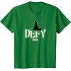 imageWicked Defy TShirt  Black Small Unisex Short Sleeve VNeck Modern Letter Print Movie TieIn HolidayKelly Green