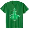 imageWicked UnisexAdults Classic Fit Green Elphaba Pose Tonal TShirtKelly Green
