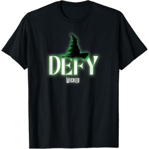 imageWicked Defy TShirt  Black Small Unisex Short Sleeve VNeck Modern Letter Print Movie TieIn HolidayBlack
