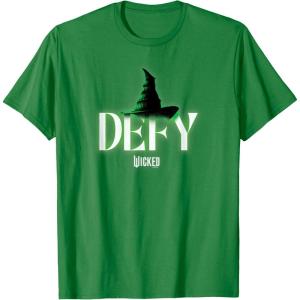 imageWicked Defy TShirt  Black Small Unisex Short Sleeve VNeck Modern Letter Print Movie TieIn HolidayKelly Green