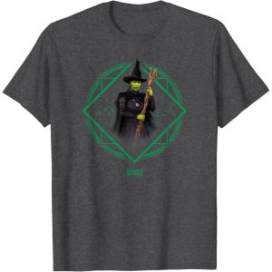 imageWicked Elphaba Portrait TShirt  Black Unisex Small Short Sleeve MovieTShirt TShirtDark Heather Grey