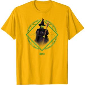 imageWicked Elphaba Portrait TShirt  Black Unisex Small Short Sleeve MovieTShirt TShirtGolden Yellow