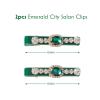 imageWicked Emerald City Rhinestone Salon Clips  hair clips  hair clips for women  gifts for her  hair accessories Scunci by Conair  2PKGreen