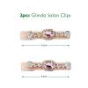 imageWicked Emerald City Rhinestone Salon Clips  hair clips  hair clips for women  gifts for her  hair accessories Scunci by Conair  2PKPink