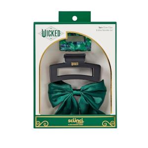 imageWicked 3PK Claw Clip ampamp Scrunchie set  hair clips  gift box  hair clips for women  gifts for her  hair accessories Scunci by ConairElphaba  Black