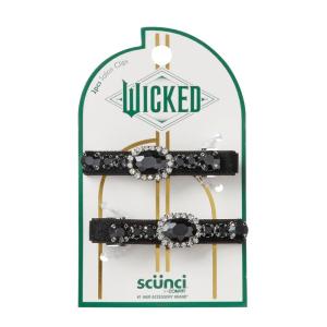 imageWicked Emerald City Rhinestone Salon Clips  hair clips  hair clips for women  gifts for her  hair accessories Scunci by Conair  2PKBlack