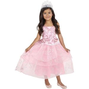 imageWicked Glinda Dress for Girls Premium Official Costume Pink Bubble Dress ampamp Shiny Tiara with Holographic Sequin Details that Provide Shimmer and Shine Amazon Exclusive