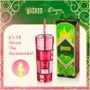 imageDragon Glassware x Barbie Vacuum Insulated Tumbler with Lid and Straw  24 oz Tumbler Cup with 2 Straws  Stainless Steel Tumbler with Straw for Water Iced Tea  Travel Coffee Tumbler  Love Out LoudWICKED  Glinda
