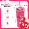 imageDragon Glassware x Barbie Vacuum Insulated Tumbler with Lid and Straw  24 oz Tumbler Cup with 2 Straws  Stainless Steel Tumbler with Straw for Water Iced Tea  Travel Coffee Tumbler  Love Out LoudMean Girls  Burn Book