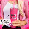 imageDragon Glassware x Barbie Vacuum Insulated Tumbler with Lid and Straw  24 oz Tumbler Cup with 2 Straws  Stainless Steel Tumbler with Straw for Water Iced Tea  Travel Coffee Tumbler  Love Out LoudMean Girls  Burn Book