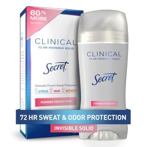 imageSecret Clinical Strength Antiperspirant Deodorant for Women Wickedly Wonderful 3X Sweat Protection 72hr Sweat ampamp Odor Protection PH Balanced Invisible Solid Cashmere Woods ampamp Lime Scent 26 ozPowder Protection