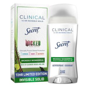 imageSecret Clinical Strength Antiperspirant Deodorant for Women Wickedly Wonderful 3X Sweat Protection 72hr Sweat ampamp Odor Protection PH Balanced Invisible Solid Cashmere Woods ampamp Lime Scent 26 ozCashmere Woods  Lime