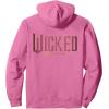 imageWicked Movie Logo Glinda Pink And Gold Wand Pullover HoodieBright Pink