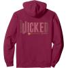 imageWicked Movie Logo Glinda Pink And Gold Wand Pullover HoodieBurgundy