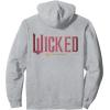 imageWicked Movie Logo Glinda Pink And Gold Wand Pullover HoodieHeather Grey
