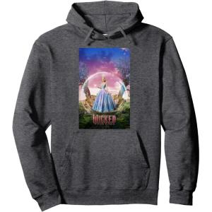 imageWicked For Good Glinda Bubble Poster Pullover HoodieDark Heather Grey