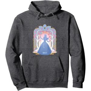imageWicked For Good Glinda Silhouette in Blue Pullover HoodieDark Heather Grey