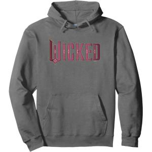 imageWicked Movie Logo Glinda Pink And Gold Pullover HoodieAsphalt Grey