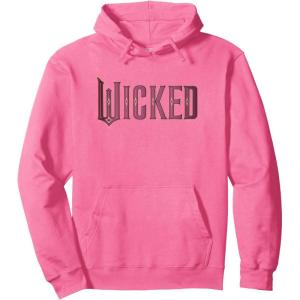 imageWicked Movie Logo Glinda Pink And Gold Pullover HoodieBright Pink
