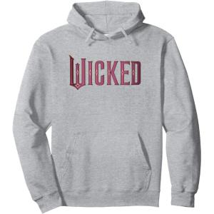 imageWicked Movie Logo Glinda Pink And Gold Pullover HoodieHeather Grey