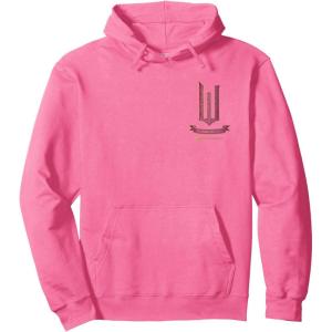 imageWicked Movie Logo Glinda Pink And Gold Wand Pullover HoodieBright Pink