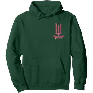 imageWicked Movie Logo Glinda Pink And Gold Wand Pullover HoodieDark Green