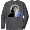 imageWicked For Good Glinda and Elphaba Friends Front ampamp Back Long Sleeve TShirtDark Heather Grey