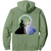 imageWicked For Good Glinda and Elphaba Friends Front ampamp Back Pullover HoodieSage Green