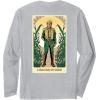 imageWicked For Good Made of Straw Front ampamp Back Long Sleeve TShirtHeather Grey