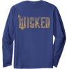 imageWicked For Good Ozian Gold Logo Front And Back Long Sleeve TShirtNavy Blue