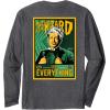 imageWicked For Good The Wizard Sees Everything Front ampamp Back Long Sleeve TShirtDark Heather Grey