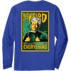 imageWicked For Good The Wizard Sees Everything Front ampamp Back Long Sleeve TShirtRoyal Blue
