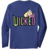 imageWicked Logo Glinda Daydreaming Playful Cartoon Style Long Sleeve TShirtNavy Blue