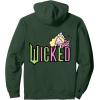 imageWicked Logo Glinda Daydreaming Playful Cartoon Style Pullover HoodieDark Green