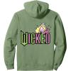 imageWicked Logo Glinda Daydreaming Playful Cartoon Style Pullover HoodieSage Green