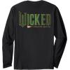 imageWicked Movie Logo Elphaba Green And Gold Broom Long Sleeve TShirtBlack