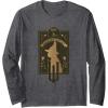 imageWicked Elphaba Thropp Floral Silhouette Long Sleeve TShirtDark Heather Grey