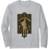 imageWicked Elphaba Thropp Floral Silhouette Long Sleeve TShirtHeather Grey